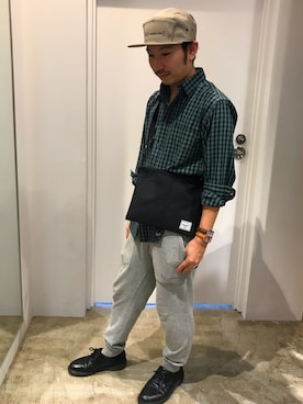 「SEVENDAYS=SUNDAY（セブンデイズサンデイ）のアイテム（帽子）」を使った、ナカムさん（メンズ・164cm）の秋コーディネート