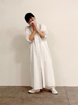 staff Eさん（レディース・155cm）の春コーディネート