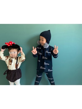 「白タイツ」｜toricoさん（キッズ・100cm）の春コーディネート
