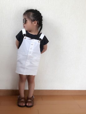 「コンフォートサンダル」｜Rian❥さん（キッズ・90cm）の夏コーディネート