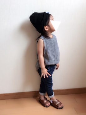 「コンフォートサンダル」｜Rian❥さん（キッズ・90cm）の春コーディネート