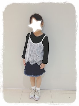 「アイテム（キャミソール）」を使った、rara*さん（キッズ・110cm）の春コーディネート