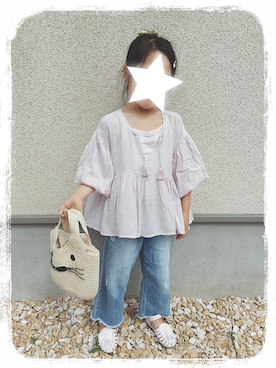 「アイテム（キャミソール）」を使った、rara*さん（キッズ・110cm）の春コーディネート