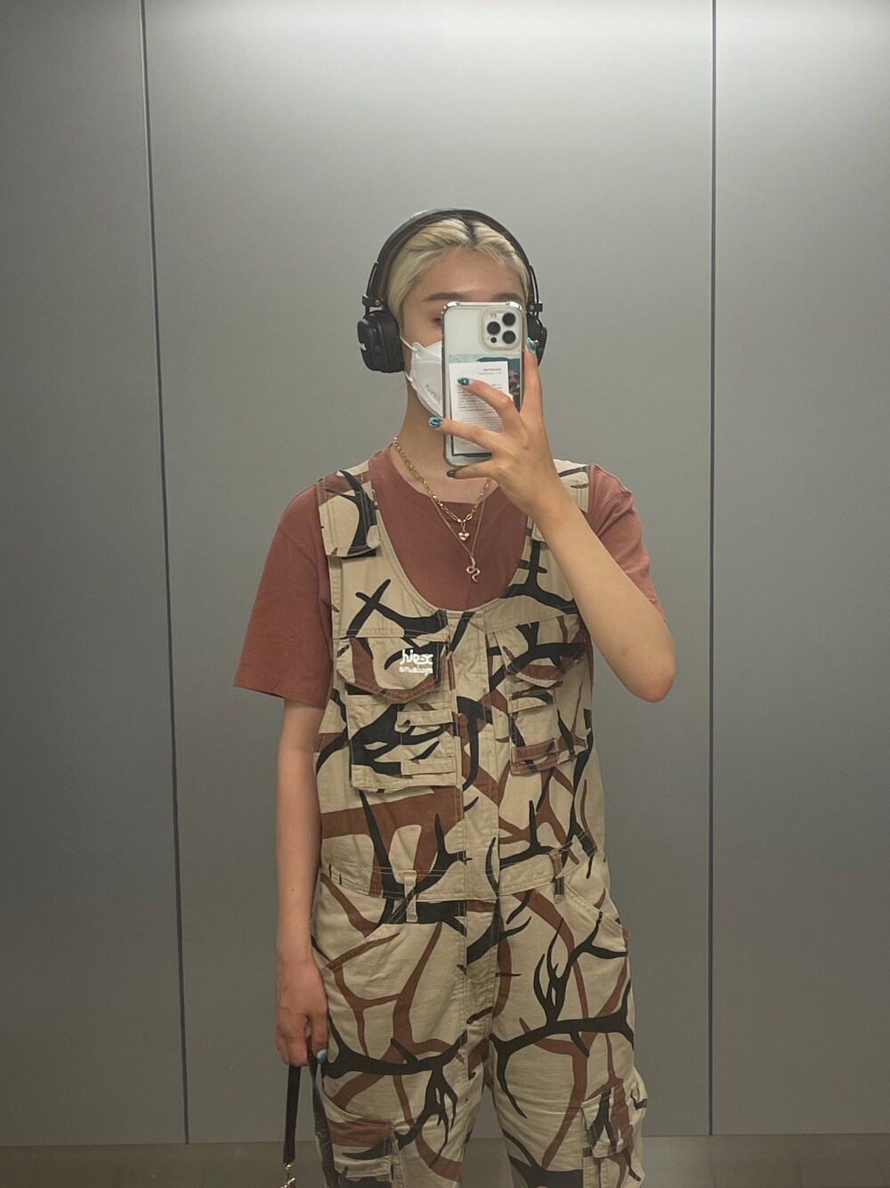 X-girl◇MADE ME CARGO OVERALLS/オーバーオール/M/コットン/BEG 