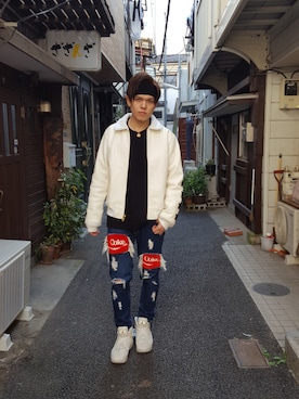 「JOYRICH」｜「アイテム（ブルゾン）」を使った、井上尚人さん（メンズ・184cm）の冬コーディネート