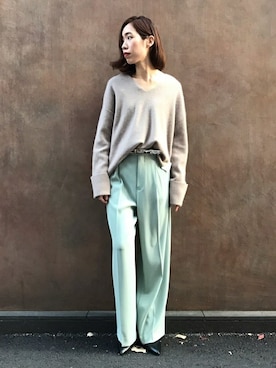 「MAISON BOINET（メゾンボワネ）のアイテム」を使った、ETSUKOさん（レディース・170cm）の冬コーディネート