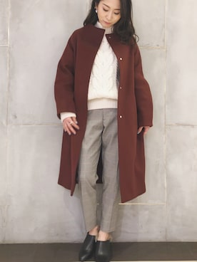 「PUBLIC TOKYO（パブリックトウキョウ）のアイテム（その他アウター）」を使った、saitoさん（レディース・153cm）の冬コーディネート