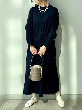 「フレンチカジュアル」｜LA MARINE FRANCAISE ショップスタッフさん（レディース・156cm）の冬コーディネート