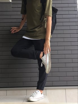「CONVERSE（コンバース）のconverse（コンバース） ALL STAR OX（オールスターOX）（スニーカー）」を使った、のぶさん（メンズ・175cm）の夏コーディネート