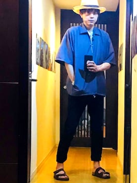 「PPFM（ピーピーエフエム）のアイテム（パンツ）」を使った、よしきさん（メンズ・181cm）の夏コーディネート