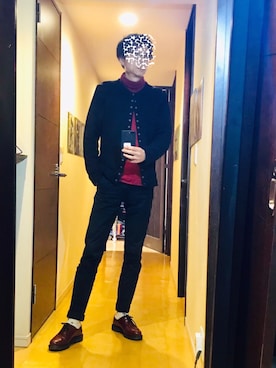 「アニエスベー」｜「アイテム（ブルゾン）」を使った、よしきさん（メンズ・181cm）の秋コーディネート