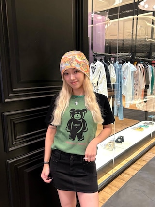 ヒステリックグラマー TYPICAL HYSTERIC柄 オーバーサイズビーニー HYSTERIC GLAMOUR（ヒステリックグラマー）の「TYPICAL HYSTERIC