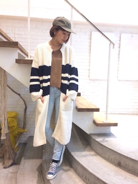 「JADEtribe（ジェードトライブ）のアイテム」を使った、hamaさん（レディース・163cm）の冬コーディネート