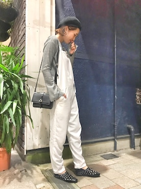 「RED CHOP WORKS（レッドチョップワークス）のアイテム（オールインワン・サロペット）」を使った、hamaさん（レディース・163cm）の春コーディネート
