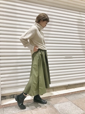 「RED CHOP WORKS（レッドチョップワークス）のアイテム（パンツ）」を使った、hamaさん（レディース・163cm）の秋コーディネート