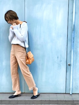 「RED CHOP WORKS（レッドチョップワークス）のアイテム（パンツ）」を使った、hamaさん（レディース・163cm）の冬コーディネート