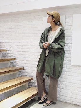 「RED CHOP WORKS（レッドチョップワークス）のアイテム（パンツ）」を使った、hamaさん（レディース・163cm）の秋コーディネート