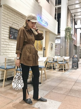 「RVCA（ルーカ）のアイテム」を使った、hamaさん（レディース・163cm）の秋コーディネート
