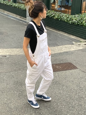 「ROLLA'S（ローラス）のアイテム（オールインワン・サロペット）」を使った、hamaさん（レディース・163cm）の春コーディネート