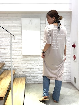 「RED CHOP WORKS（レッドチョップワークス）のアイテム（ワンピース/ドレス）」を使った、hamaさん（レディース・163cm）の春コーディネート