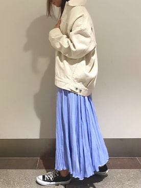 「SonnyLabel」｜「アイテム（デニムジャケット）」を使った、たぐまさやこさん（レディース・158cm）の冬コーディネート