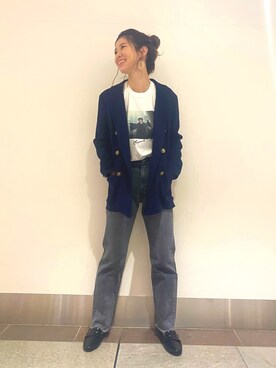 「SonnyLabel」｜「アイテム（ローファー）」を使った、たぐまさやこさん（レディース・158cm）の春コーディネート