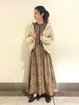 「SonnyLabel」｜「アイテム（ローファー）」を使った、たぐまさやこさん（レディース・158cm）の春コーディネート