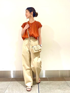 「URBAN RESEARCH Sonny Label（アーバンリサーチサニーレーベル）のアイテム（ピアス（両耳用））」を使った、たぐまさやこさん（レディース・158cm）の春コーディネート