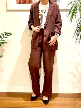 「URBAN RESEARCH Sonny Label（アーバンリサーチサニーレーベル）のアイテム（テーラードジャケット）」を使った、たぐまさやこさん（レディース・158cm）の春コーディネート