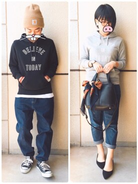 「しまむら（シマムラ）のアイテム（バッグ）」を使った、tommyさん（メンズ・159cm）の春コーディネート