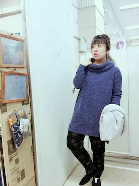 「Rccat（アールシーキャット）のアイテム（シューズ）」を使った、紅い実穂波店 Rccatさん（レディース・153cm）の冬コーディネート