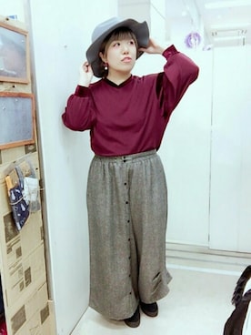 「Rccat（アールシーキャット）のアイテム（シューズ）」を使った、紅い実穂波店 Rccatさん（レディース・153cm）の冬コーディネート