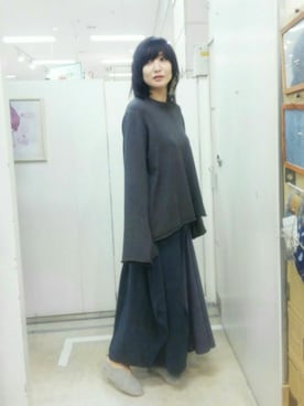 「Rccat（アールシーキャット）のアイテム（シューズ）」を使った、紅い実穂波店 Rccatさん（レディース・158cm）の冬コーディネート