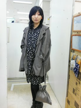 「Rccat（アールシーキャット）のアイテム（ジャケット/アウター）」を使った、紅い実穂波店 Rccatさん（レディース・158cm）の冬コーディネート