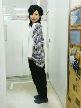 「Rccat（アールシーキャット）のアイテム（シューズ）」を使った、紅い実穂波店 Rccatさん（レディース・158cm）の冬コーディネート