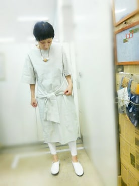 「Rccat（アールシーキャット）のアイテム（シューズ）」を使った、紅い実穂波店 Rccatさん（レディース・158cm）の夏コーディネート