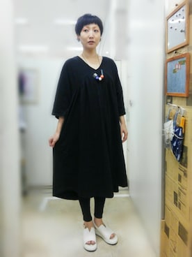 「Rccat（アールシーキャット）のアイテム（シューズ）」を使った、紅い実穂波店 Rccatさん（レディース・158cm）の夏コーディネート