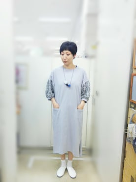 「Rccat（アールシーキャット）のアイテム（シューズ）」を使った、紅い実穂波店 Rccatさん（レディース・158cm）の夏コーディネート