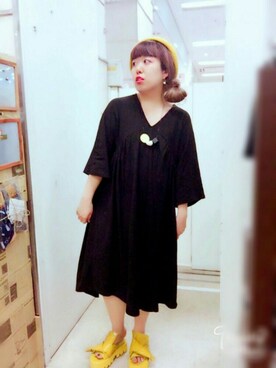 「Rccat（アールシーキャット）のアイテム（帽子）」を使った、紅い実穂波店 Rccatさん（レディース・153cm）の夏コーディネート