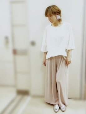 「Rccat（アールシーキャット）のアイテム」を使った、紅い実穂波店 Rccatさん（レディース・158cm）の春コーディネート