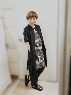 「ラフスタイル」｜「アイテム（ノーカラージャケット）」を使った、紅い実穂波店 Rccatさん（レディース・158cm）の夏コーディネート