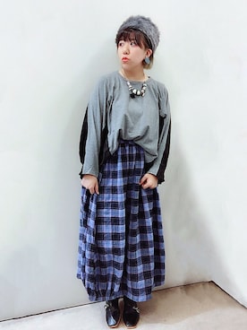 「Rccat（アールシーキャット）のアイテム（シューズ）」を使った、紅い実穂波店 Rccatさん（レディース・153cm）の秋コーディネート