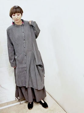 「Rccat（アールシーキャット）のアイテム（シューズ）」を使った、紅い実穂波店 Rccatさん（レディース・158cm）の秋コーディネート