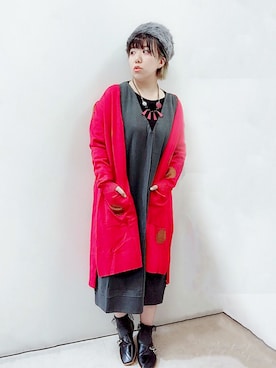 「Rccat（アールシーキャット）のアイテム（シューズ）」を使った、紅い実穂波店 Rccatさん（レディース・153cm）の秋コーディネート