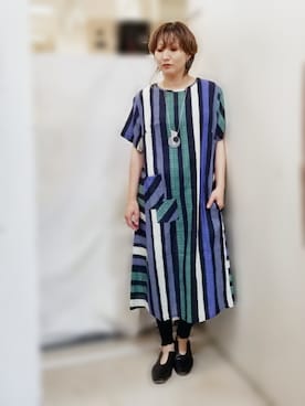 「Rccat（アールシーキャット）のアイテム（シューズ）」を使った、紅い実穂波店 Rccatさん（レディース・158cm）の夏コーディネート