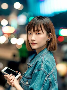 「model」｜「アイテム（ジャケット/アウター）」を使った、Loraさん（レディース・160cm）の秋コーディネート