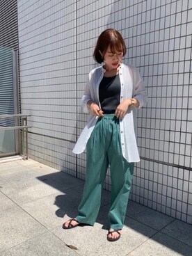 「FIL DE FER（フィルデフェール）のアイテム（タンクトップ）」を使った、sawa.さん（レディース・158cm）の夏コーディネート