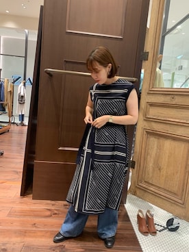 「Blanc Bleu Minuit（ブランブルーミニュイ）のアイテム（ワンピース/ドレス）」を使った、sawa.さん（レディース・158cm）の夏コーディネート
