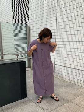 「FIL DE FER（フィルデフェール）のアイテム（ワンピース/ドレス）」を使った、sawa.さん（レディース・158cm）の夏コーディネート