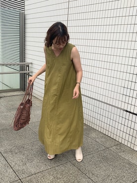 「NOMBRE IMPAIR（ノンブルアンペール）のアイテム（サンダル）」を使った、sawa.さん（レディース・158cm）の夏コーディネート